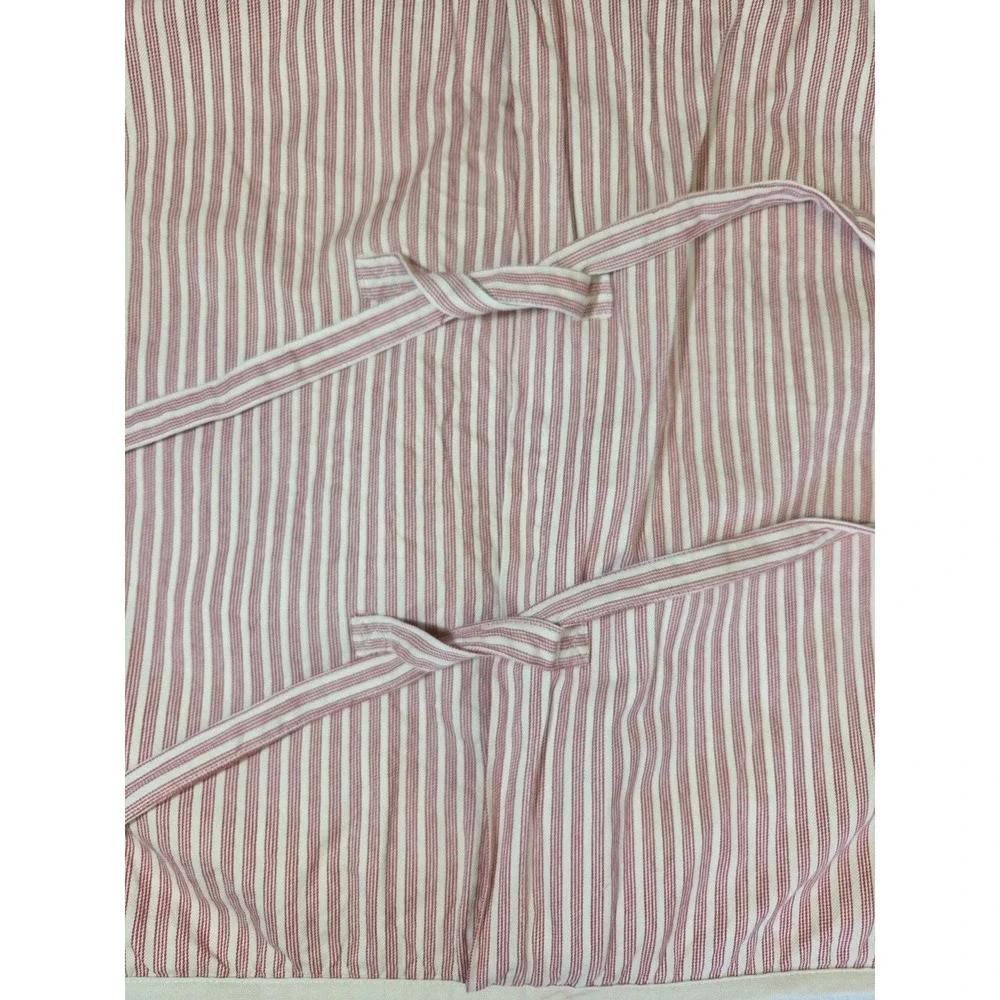 2 Pottery Barn Vintage Stripe Patchwork Quilted‎ Pillow Shams Ticking 2007 STD